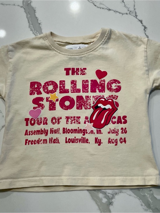 Zara Other - ZARA Kids - The Rolling Stones Cream T-Shirt 🎸❤️😎❤️